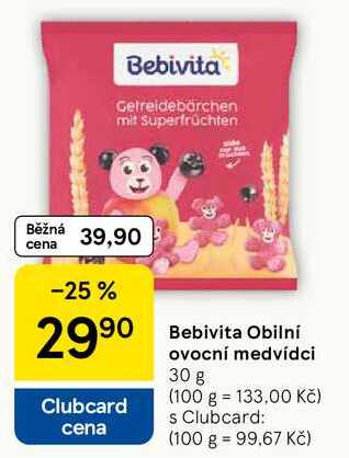 Bebivita Obilni ovocní medvídci, 30 g