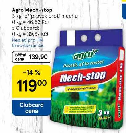 Agro Mech-stop 3 kg, přípravek proti mechu