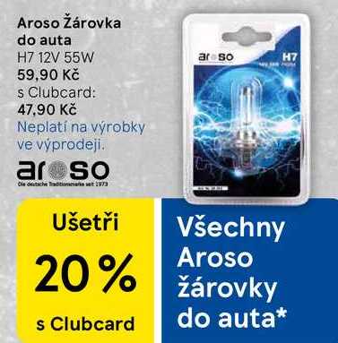 Aroso Žárovka do auta, H7 12V 55W  