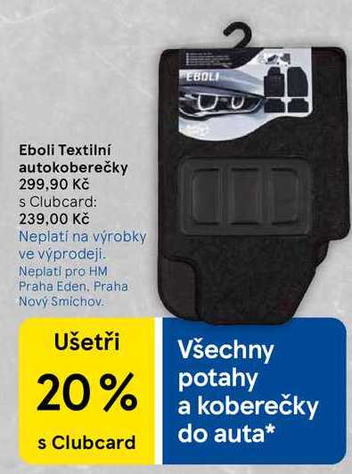 Eboli Textilní autokoberečky