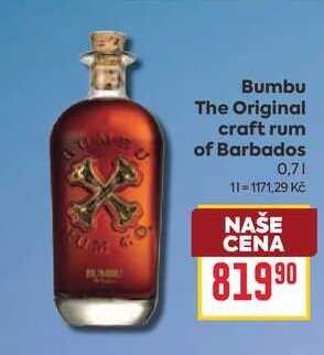 Bumbu The Original craft rum of Barbados 0,7l