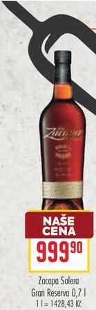 Zacapa Solera Gran Reserva 0,7l 