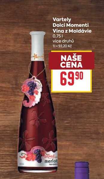 Vartely Dolci Momenti Vina z Moldávie 0,75l