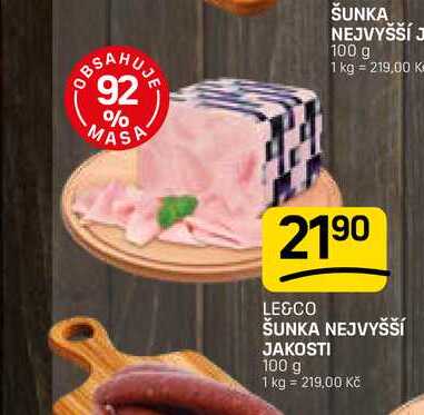 ŠUNKA NEJVYŠŠÍ JAKOSTI 100 g