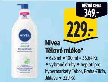 Nivea Tělové mléko*, 625 ml