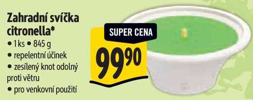 Zahradní svíčka citronella*, 1ks