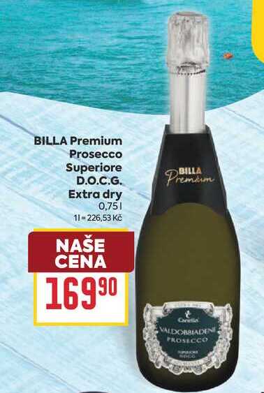 BILLA Premium Prosecco Superiore D.O.C.G. Extra dry 0,75l