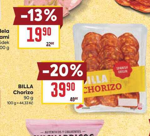 BILLA Chorizo 90 g
