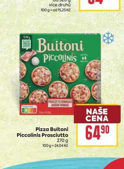 Pizza Buitoni Piccolinis Prosciutto 270 g