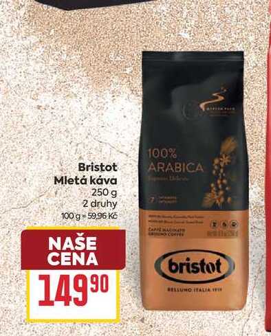 Bristot Mletá káva 250 g 