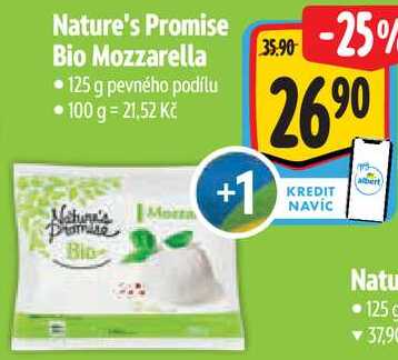 Nature's Promise Bio Mozzarella, 125 g  