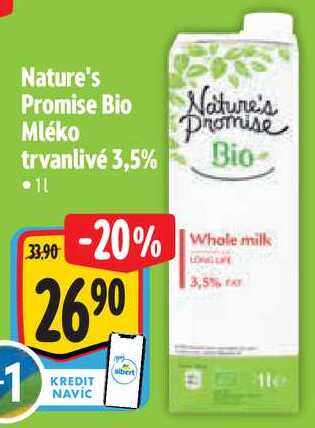 Nature's Promise Bio Mléko trvanlivé 3,5% , 11