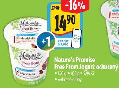 Nature's Promise Free From Jogurt ochucený, 150 g 