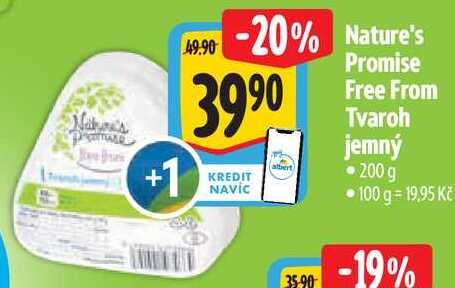 Nature's Promise Free From Tvaroh jemný, 200 g