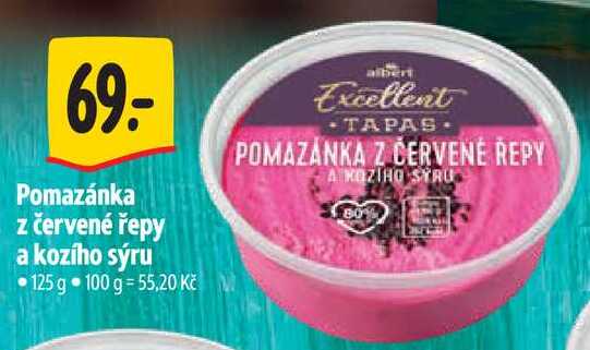 Pomazánka z červené řepy a kozího sýru, 125 g