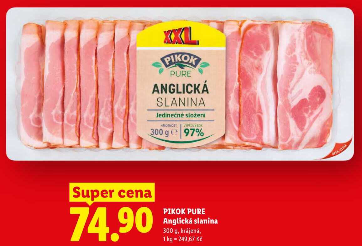 PIKOK PURE Anglická slanina, 300 g