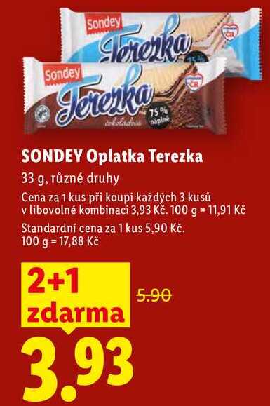 SONDEY Oplatka Terezka, 33 g