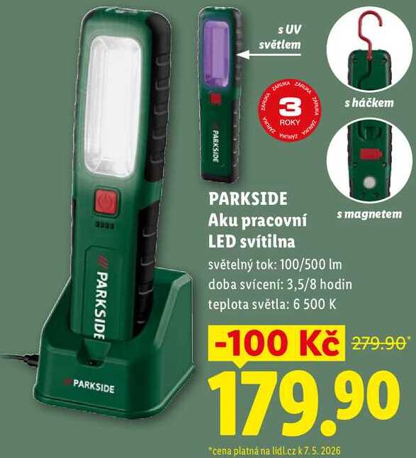 PARKSIDE Aku pracovní LED svítilna