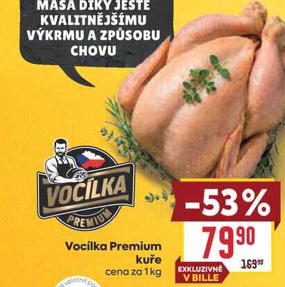 Vocílka Premium kuře cena za 1 kg