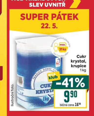 Cukr krystal, krupice 1 kg