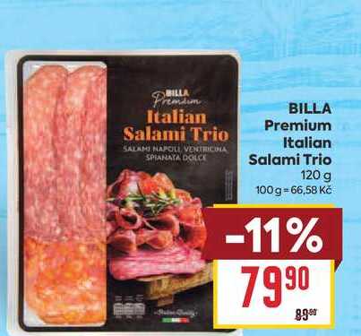 BILLA Premium Italian Salami Trio 120 g 