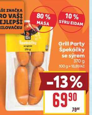 Grill Party Špekáčky se sýrem 370 g