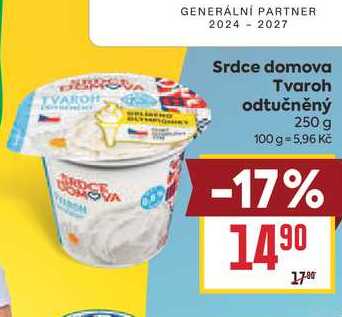 Srdce domova Tvaroh odtučněný 250 g