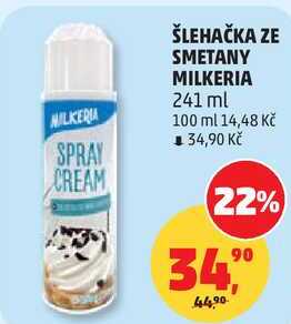 ŠLEHAČKA ZE SMETANY MILKERIA, 241 ml