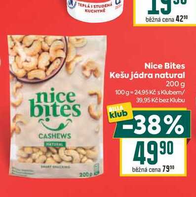 Nice Bites Kešu jádra natural 200 g