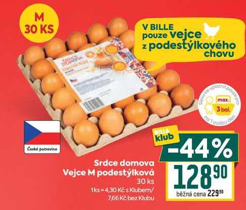 Srdce domova Vejce M podestýlková 30 ks 