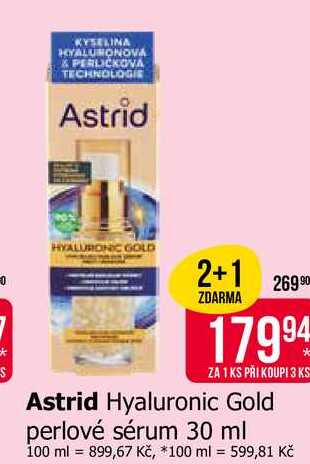 Astrid Hyaluronic Gold perlové sérum 30 ml 