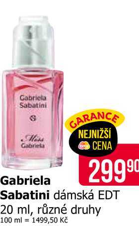 Gabriela Sabatini dámská EDT 20 ml, různé druhy
