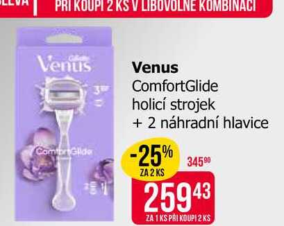 Venus ComfortGlide holicí strojek + 2 náhradní hlavice