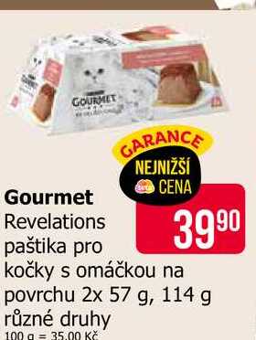 Gourmet Revelations paštika pro kočky s omáčkou na povrchu 2x 57 g, 114 g