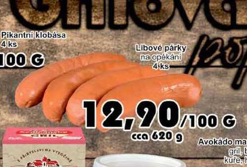 Libové párky na opékání 100g