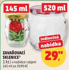 ZAVAŘOVACÍ SKLENICE*, 1 ks