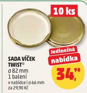 SADA VÍČEK TWIST*, 082 mm 1 balení