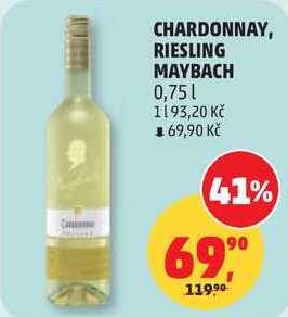 CHARDONNAY, RIESLING MAYBACH, 0,75 l