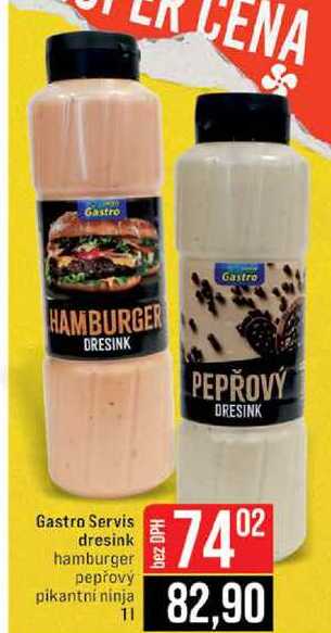 Gastro Servis dresink hamburger pepřový pikantni ninja 1l