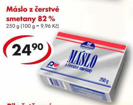 Máslo z čerstvé smetany 82%, 250 g