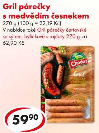 Gril párečky s medvědím česnekem, 270 g  