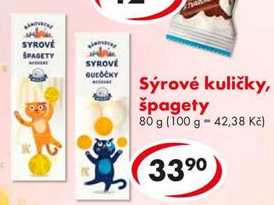 Sýrové kuličky, špagety, 80 g