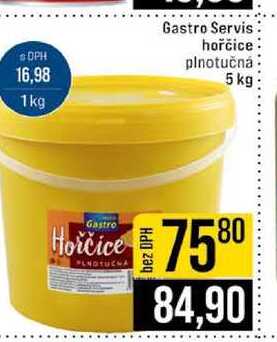 Gastro Servis hořčice plnotučná 5 kg
