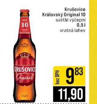 Krušovice Královský Original 10 světlé výčepni 0,5l