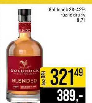 Goldcock 28-42% různé druhy 0,7l