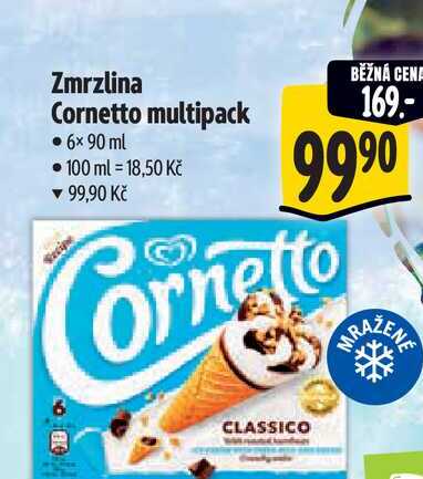 Zmrzlina Cornetto multipack 6×90 ml