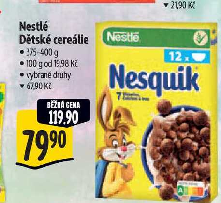 Nestlé Dětské cereálie Nestle 375-400 g