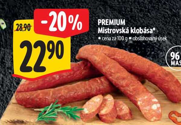 PREMIUM Mistrovská klobása 100 g