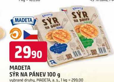 MADETA SÝR NA PÁNEV 100 g