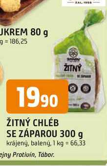 ŽITNÝ CHLÉB SE ZÁPAROU 300 g